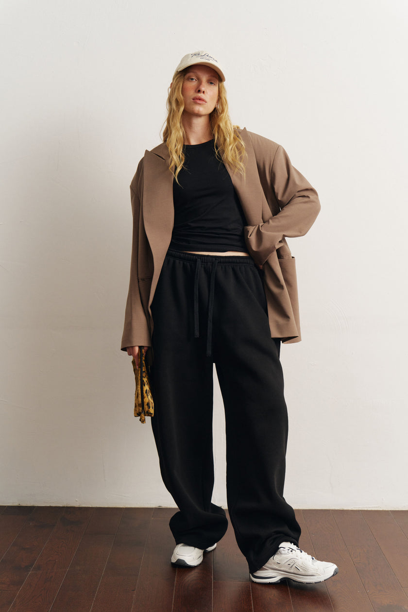 Штани балони утеплені чорні