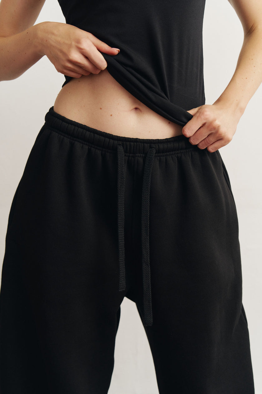 Штани балони утеплені чорні