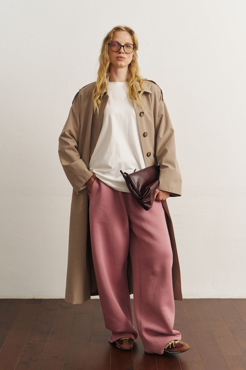 Штани балони утеплені бузкові