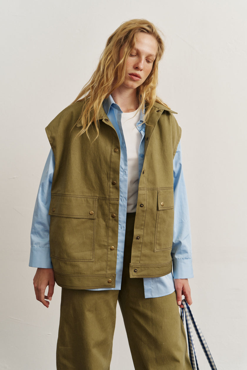 Жилет котоновий хакі