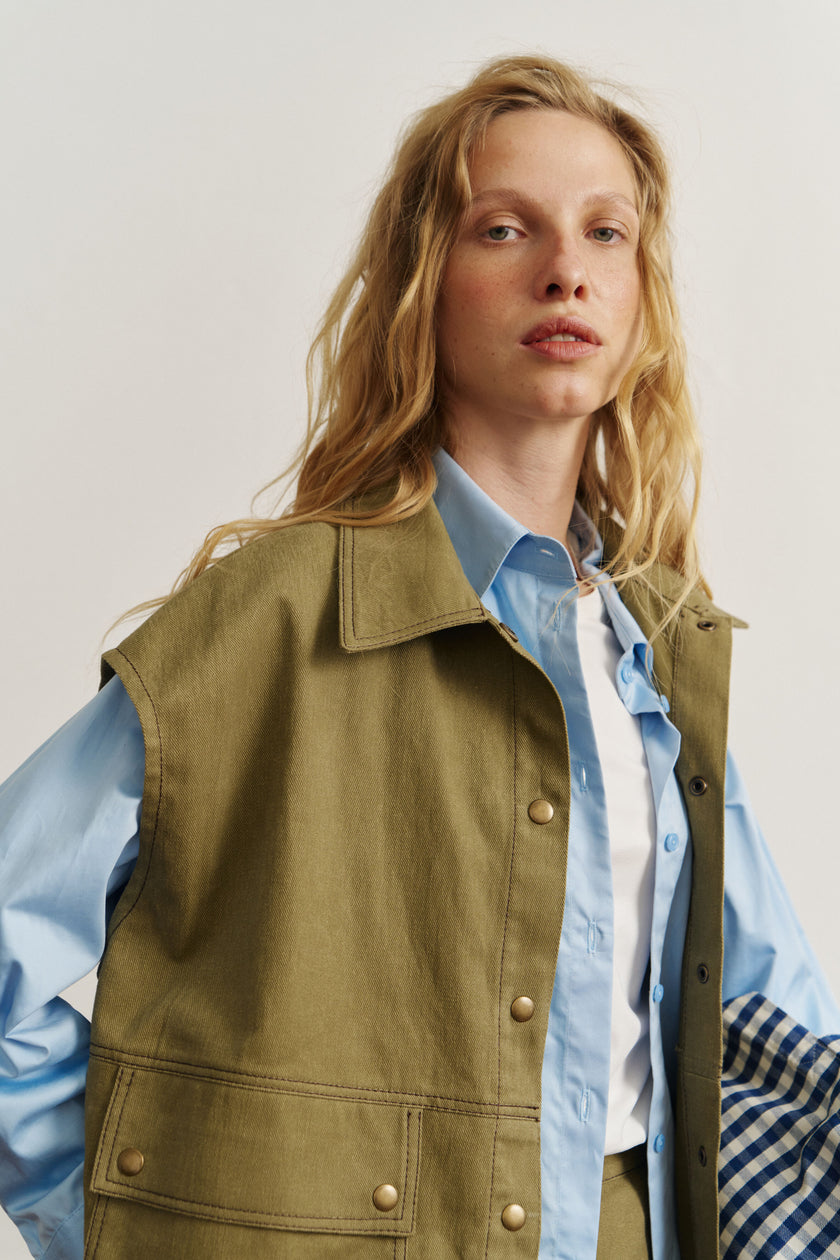 Жилет котоновий хакі