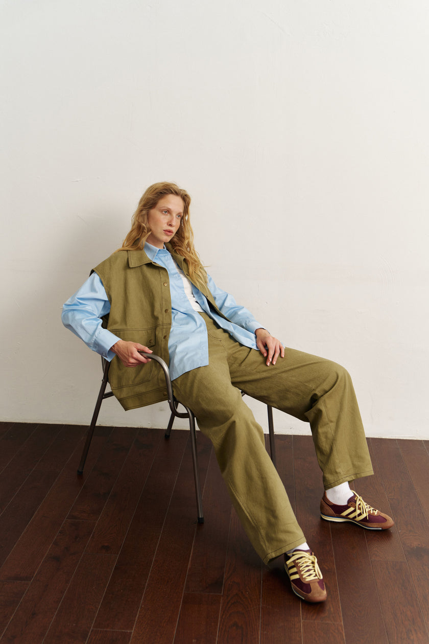 Штани котонові хакі