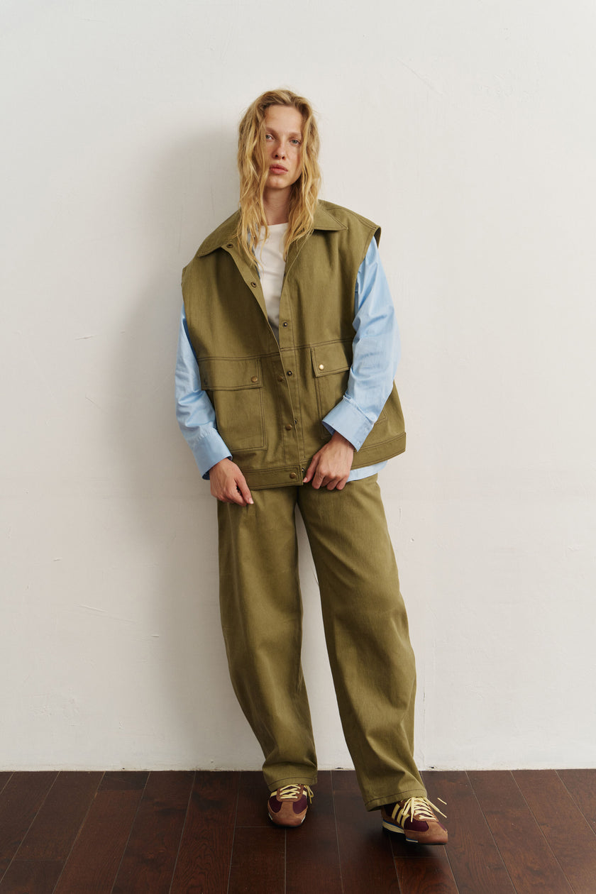 Жилет котоновий хакі