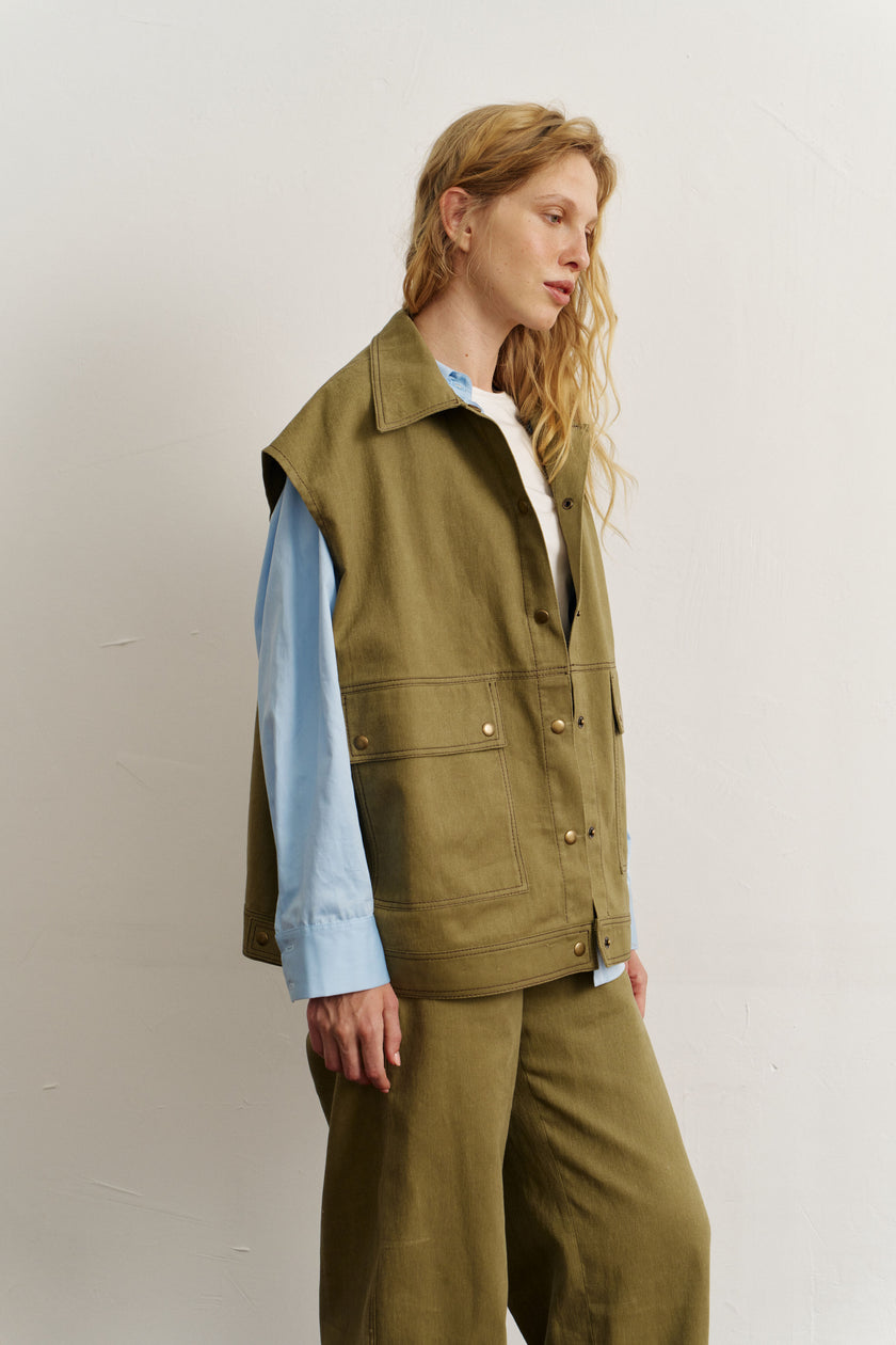 Жилет котоновий хакі