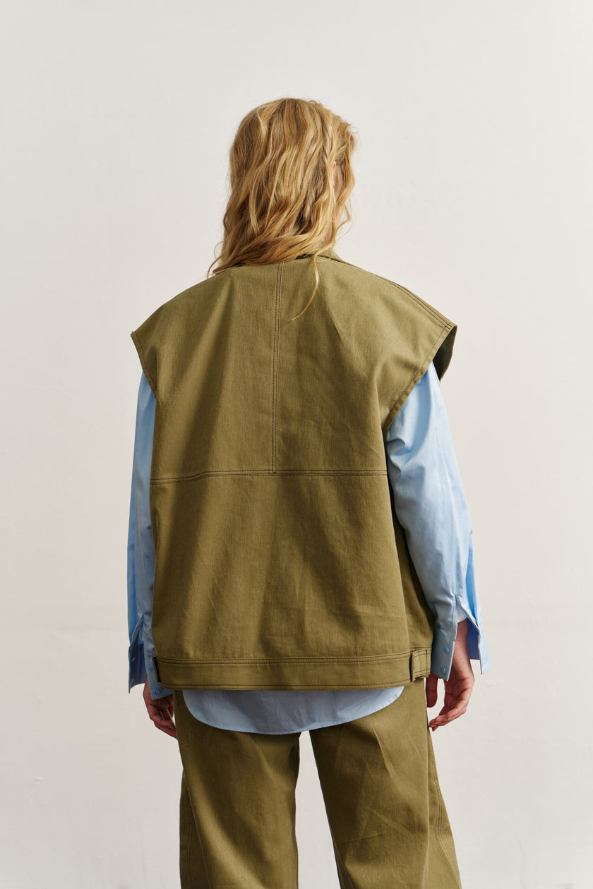 Жилет котоновий хакі