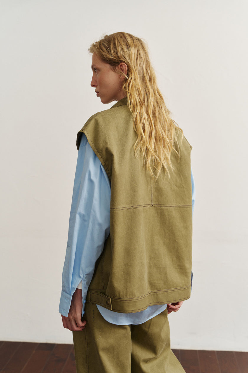 Жилет котоновий хакі