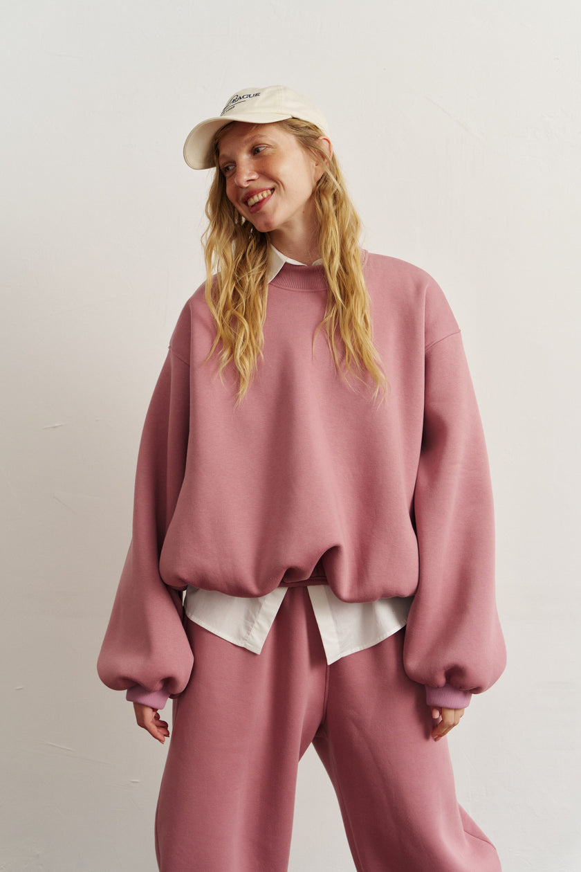 Світшот балон бузковий