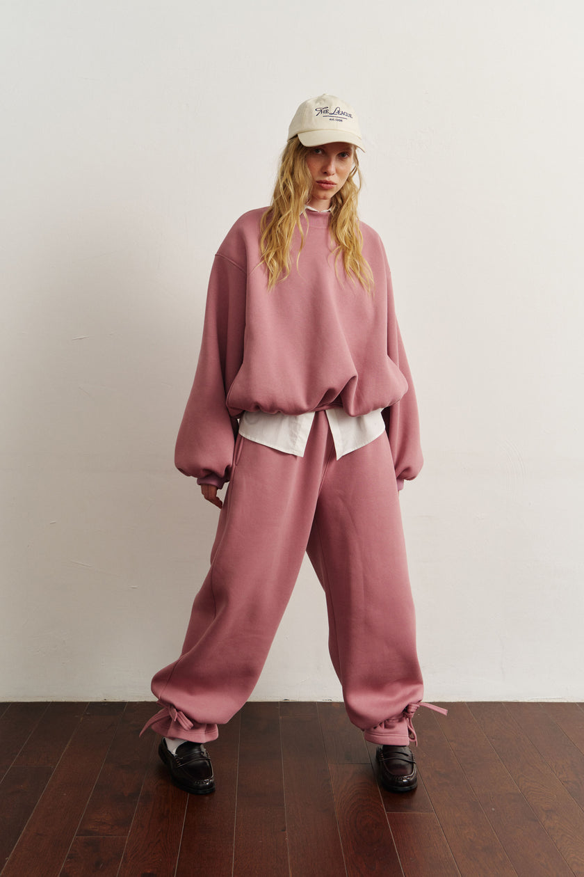 Штани балони утеплені бузкові