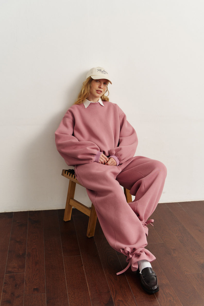 Штани балони утеплені бузкові