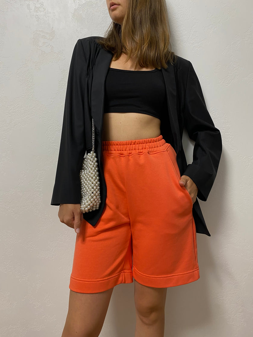 Шорти тринитка без начосу коралові