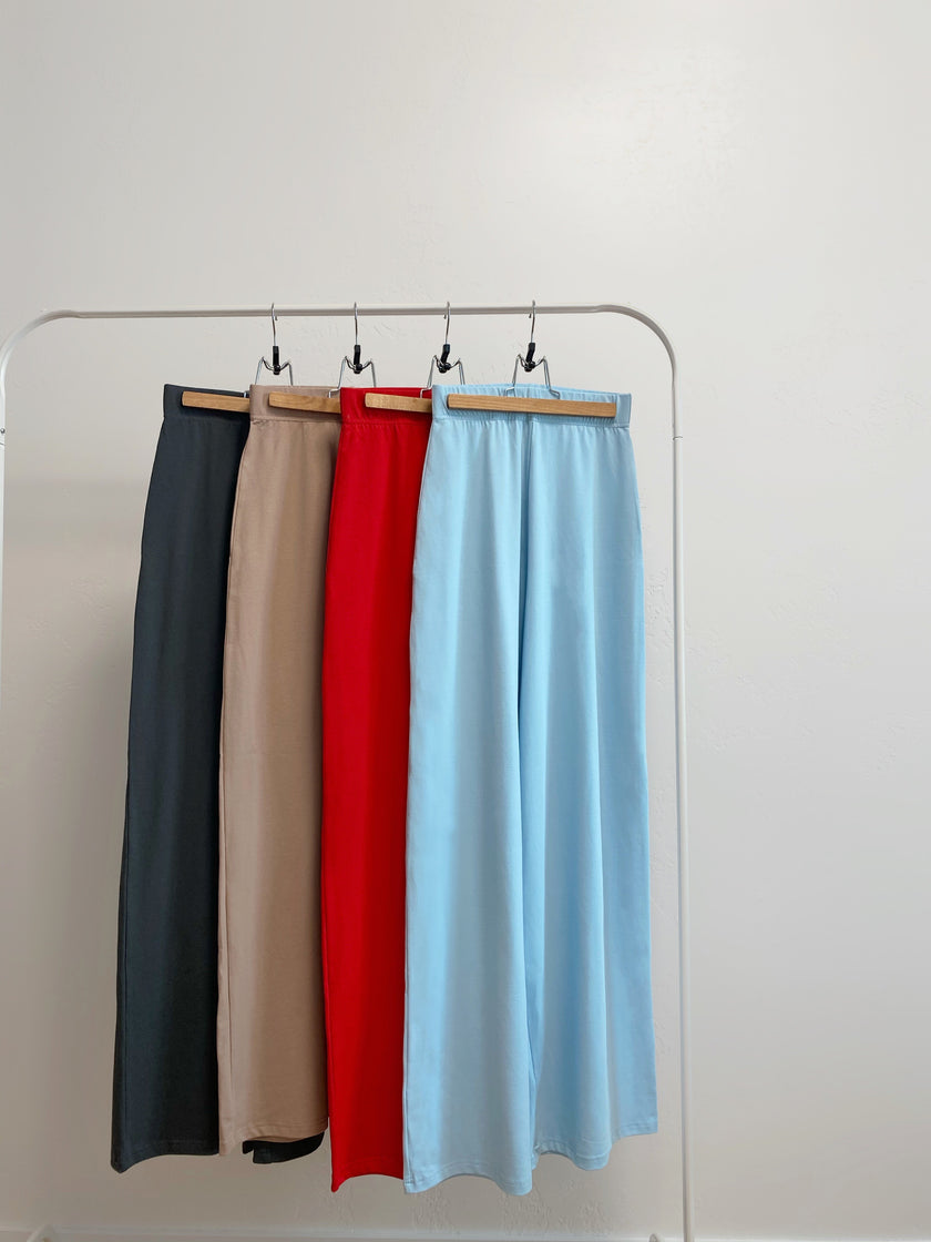 Палаццо трикотажні червоні