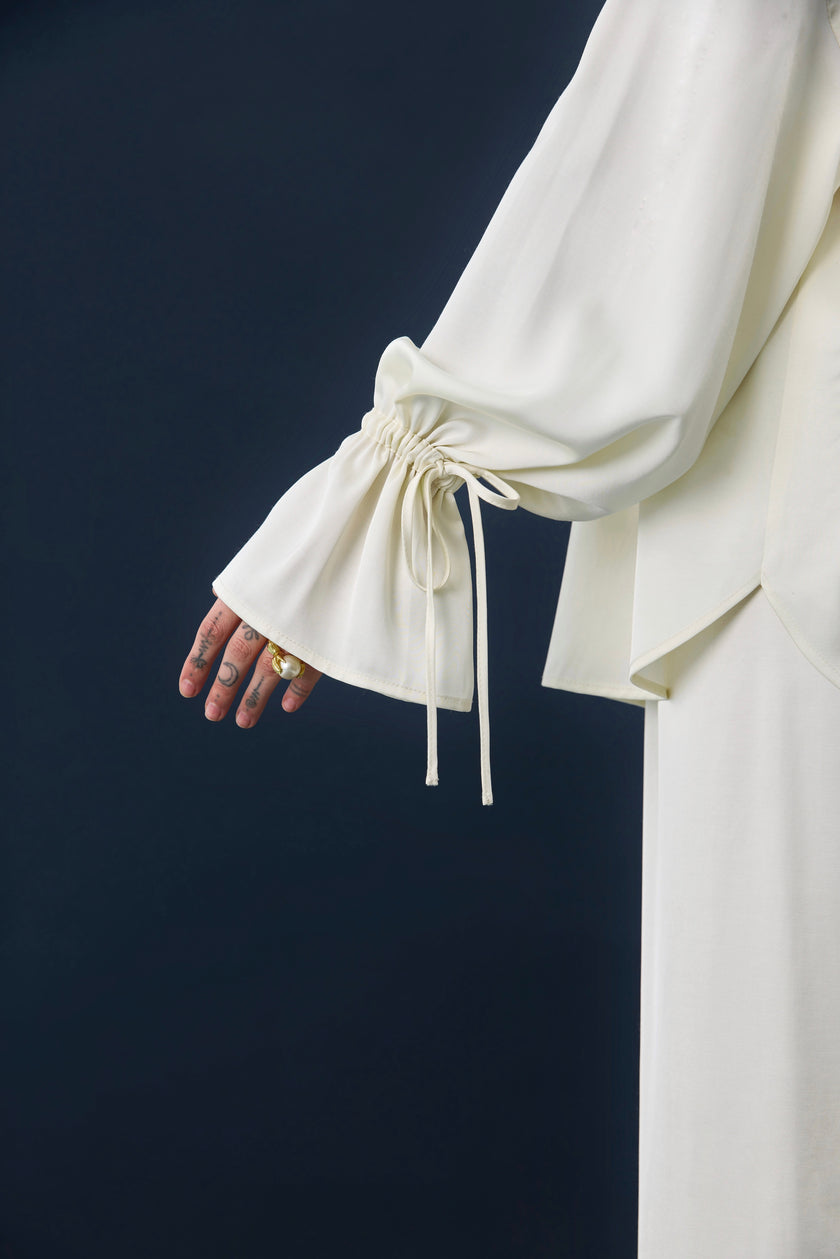 Сорочка сатинова молочна