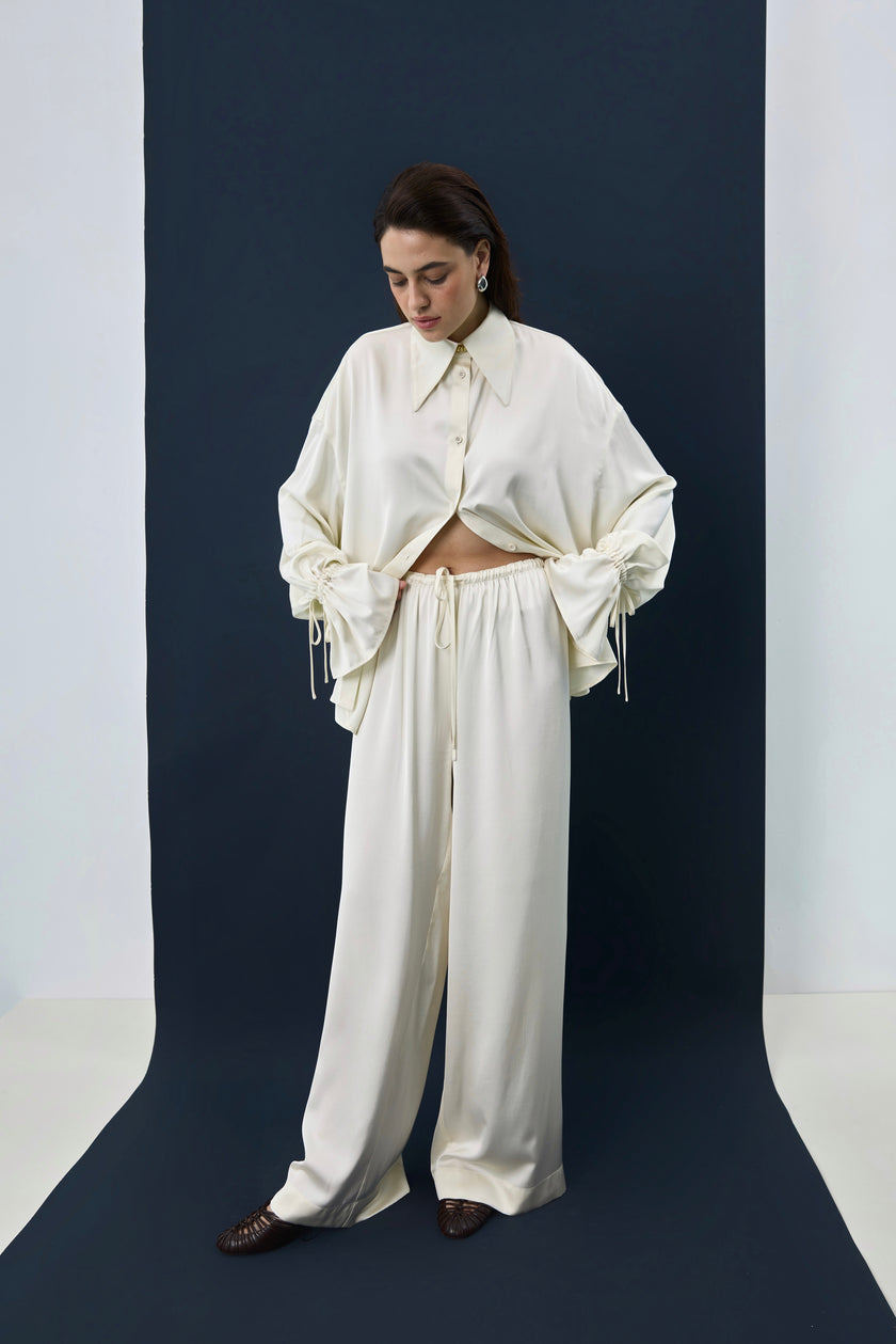 Штани сатинові рожеві