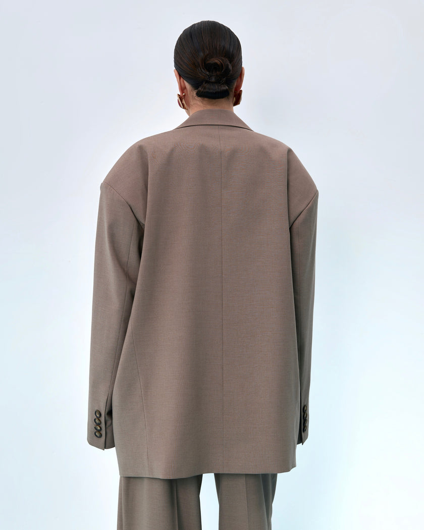 Піджак коричневий оверсайз