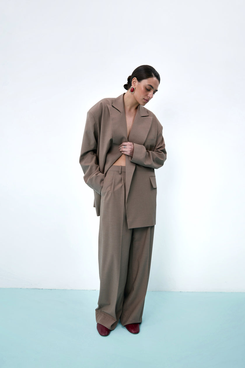 Піджак коричневий оверсайз