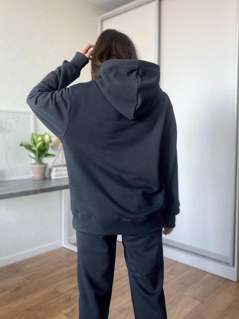 Худі тринитка без начосу графіт