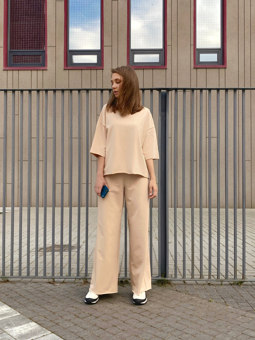 Світшот двунитка бежевий