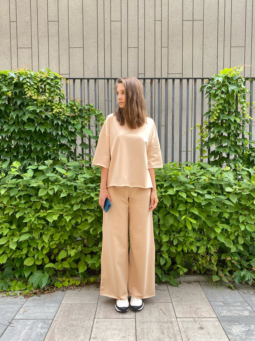 Світшот двунитка бежевий