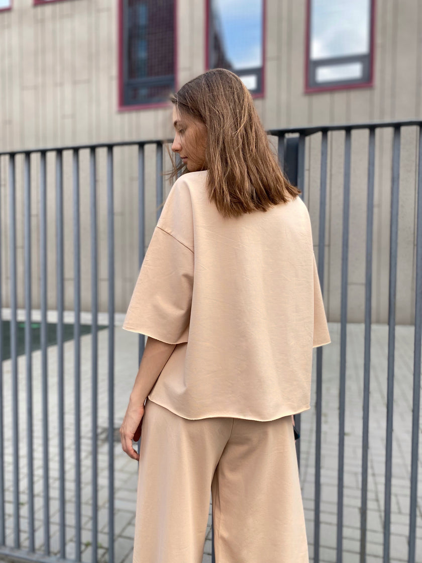 Світшот двунитка бежевий