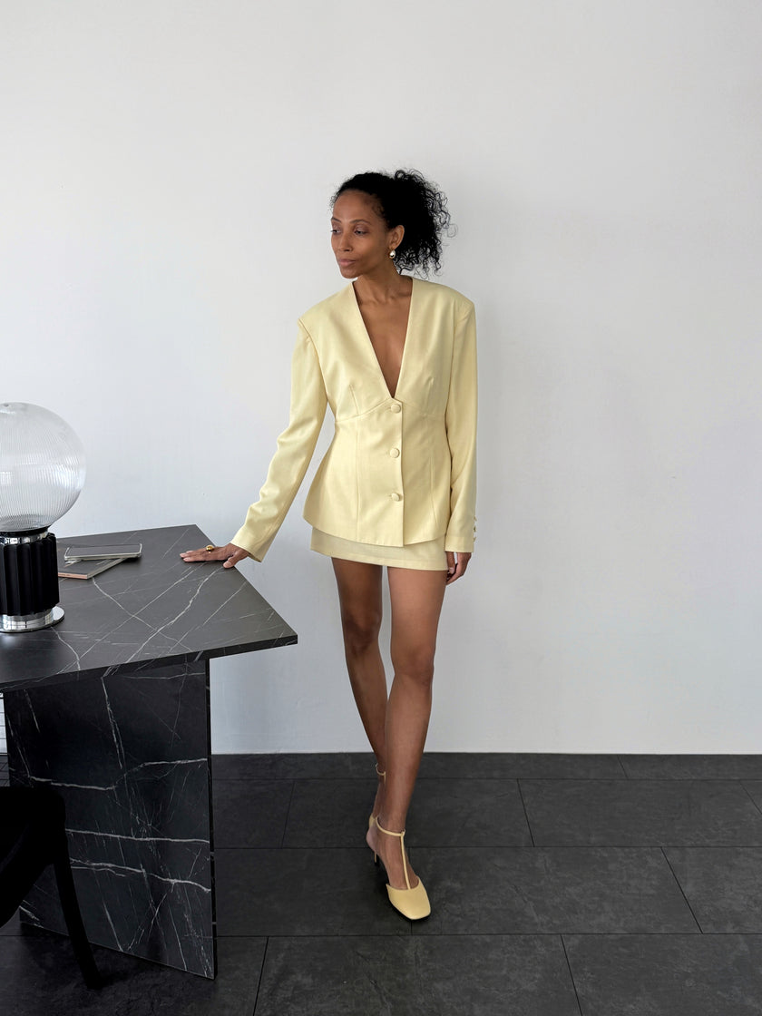 Спідниця жовта міні