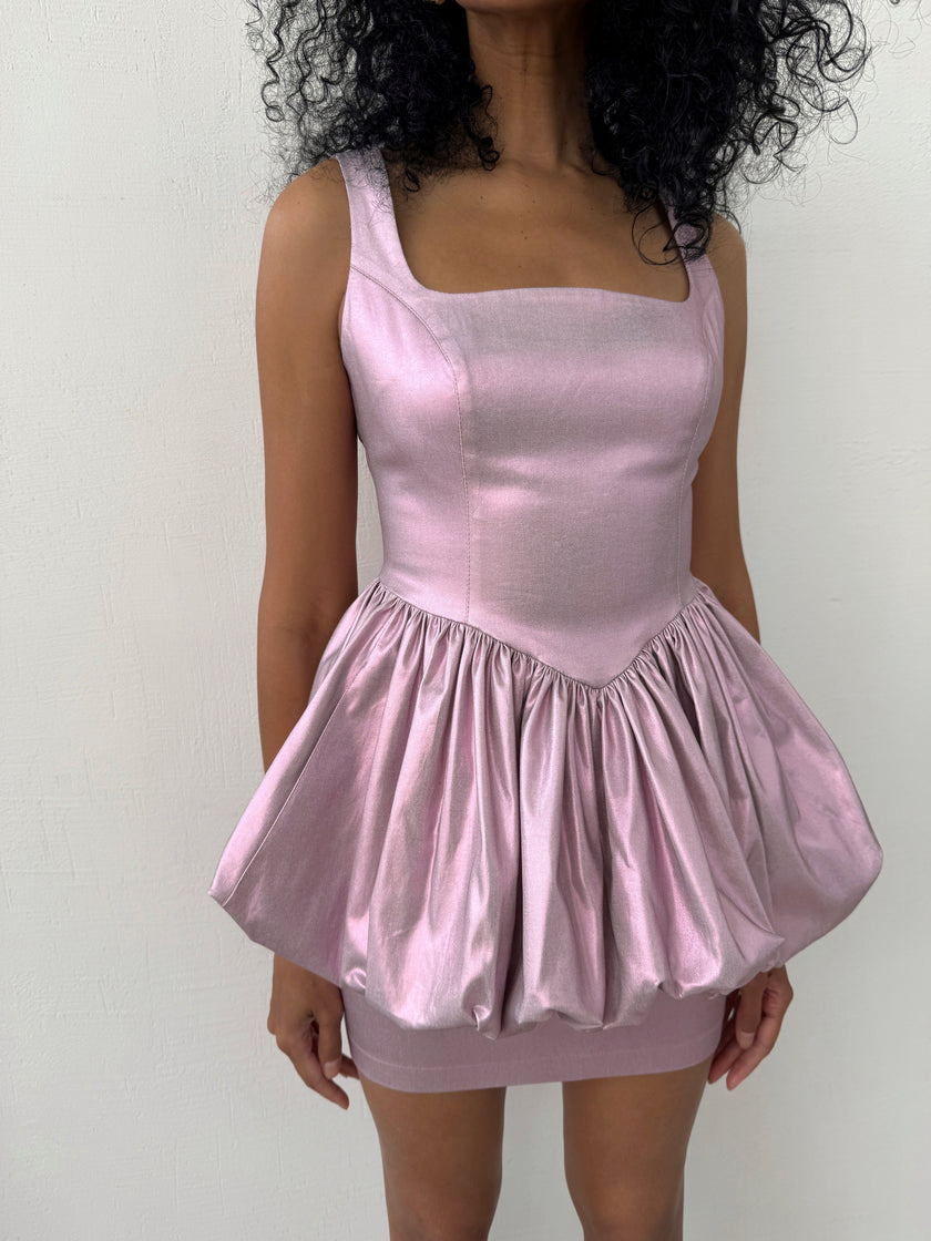 Топ балон блискучий рожевий