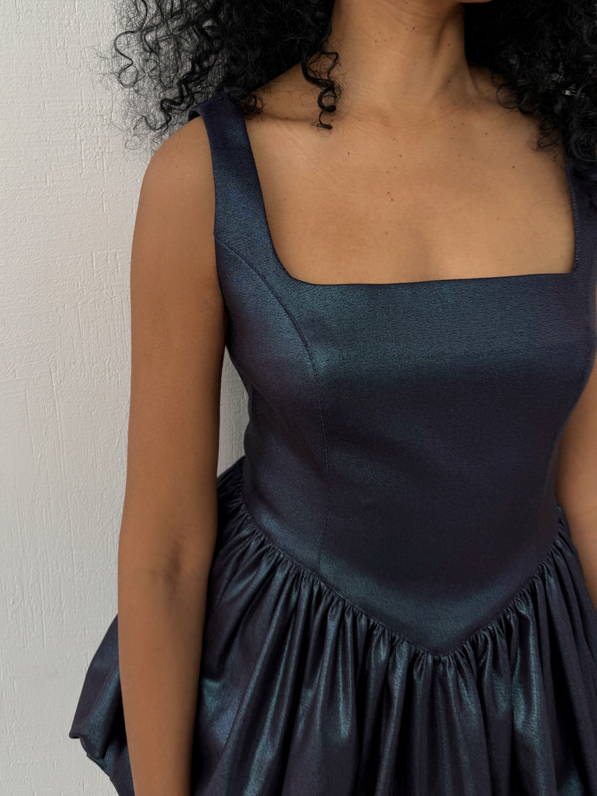 Топ балон блискучий синій