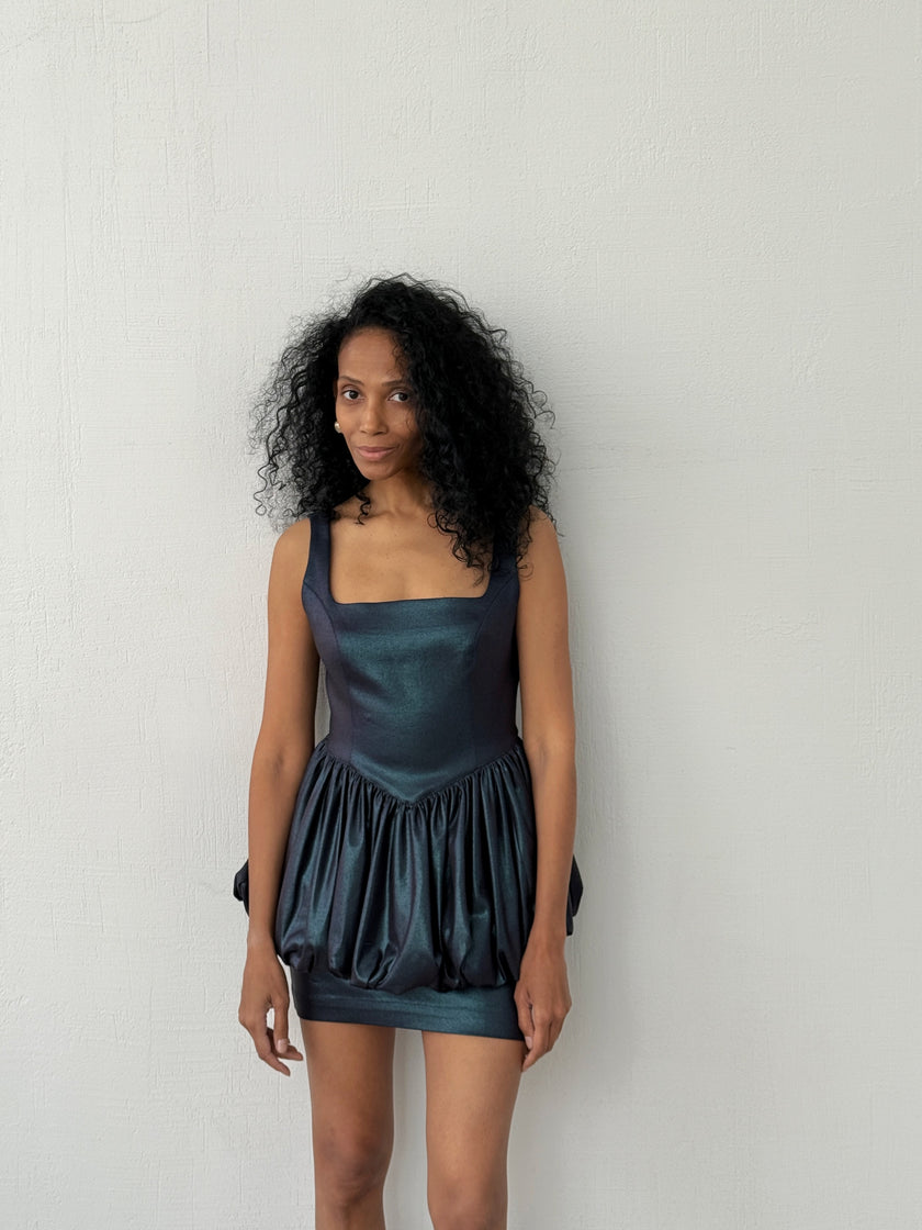 Топ балон блискучий синій