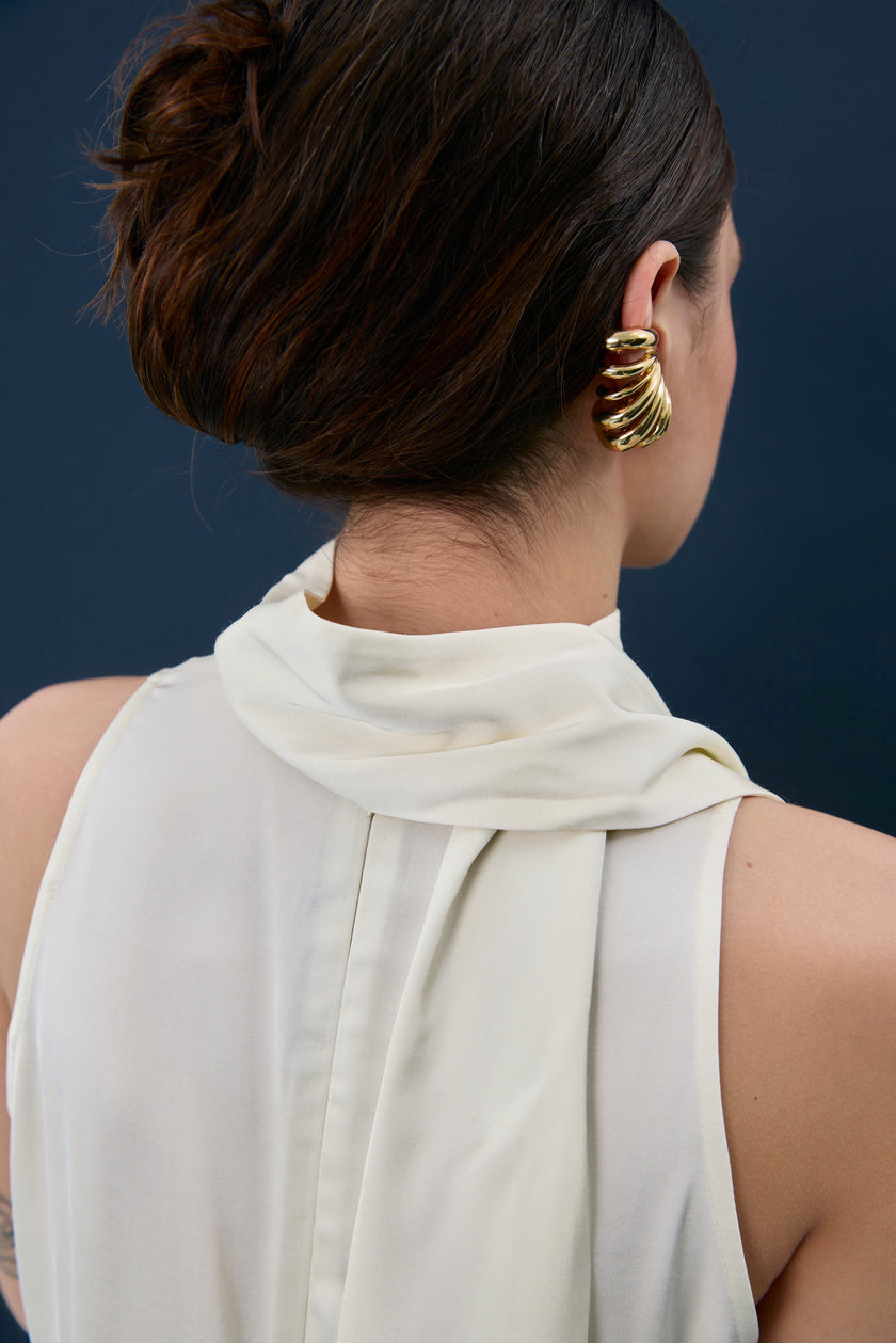 Сукня з шарфом сатинова