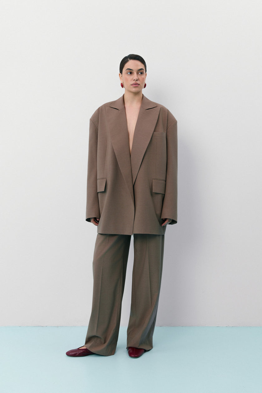 Піджак коричневий оверсайз