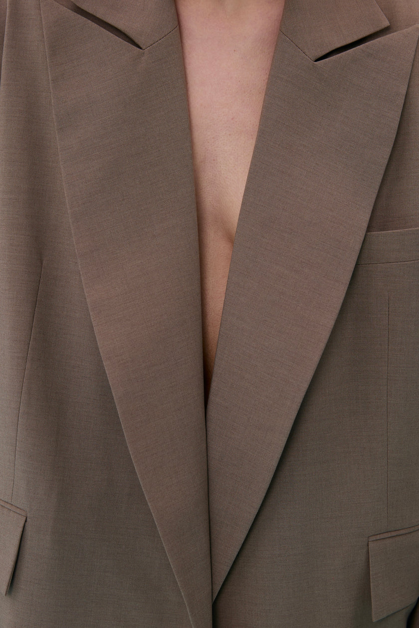 Піджак коричневий оверсайз