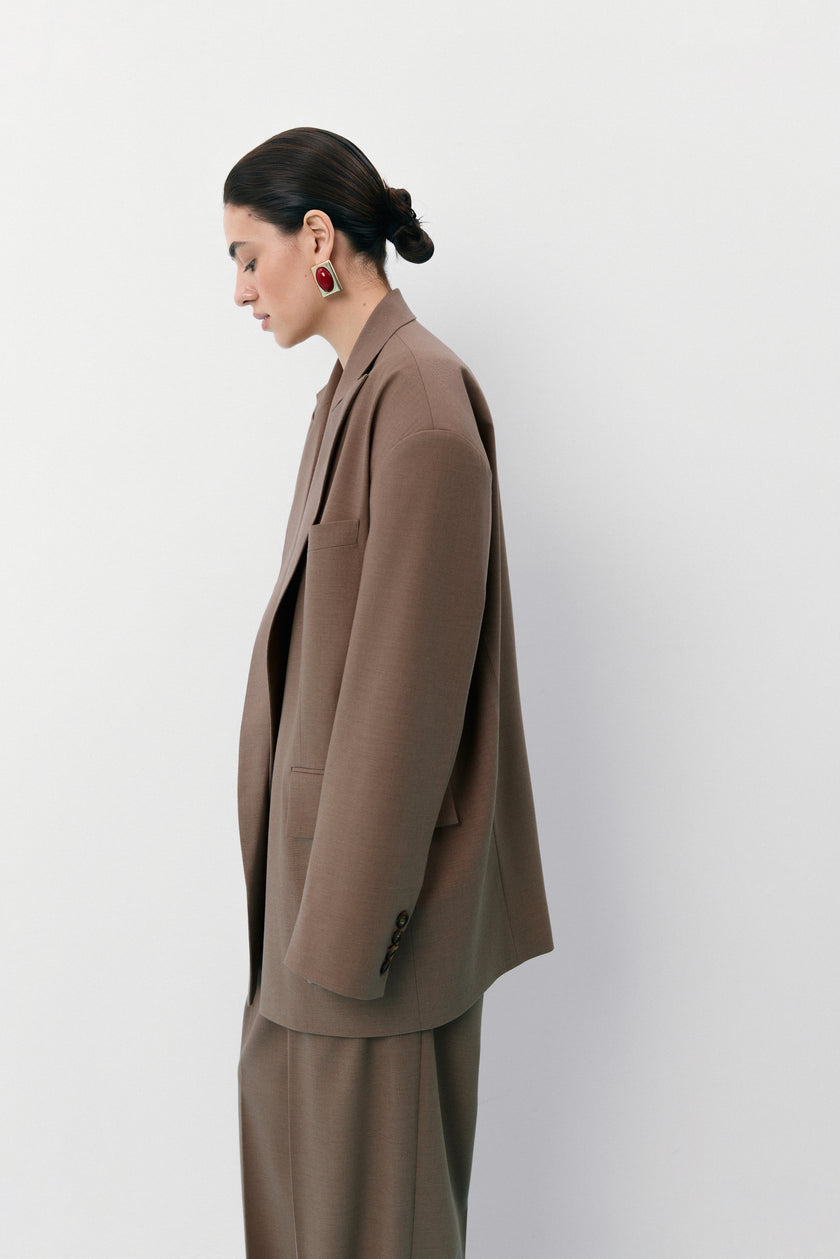 Піджак коричневий оверсайз