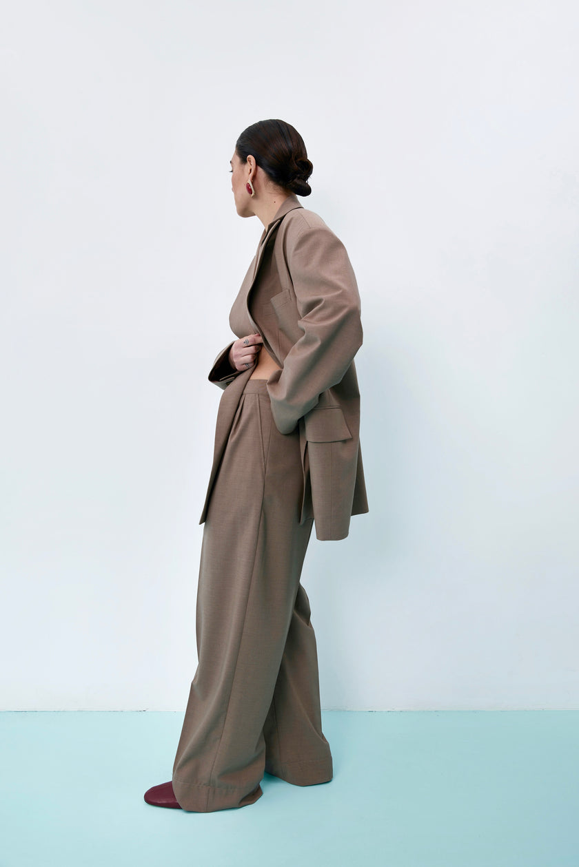 Піджак коричневий оверсайз