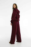 Штани палаццо утеплені бордо