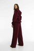 Штани палаццо утеплені бордо