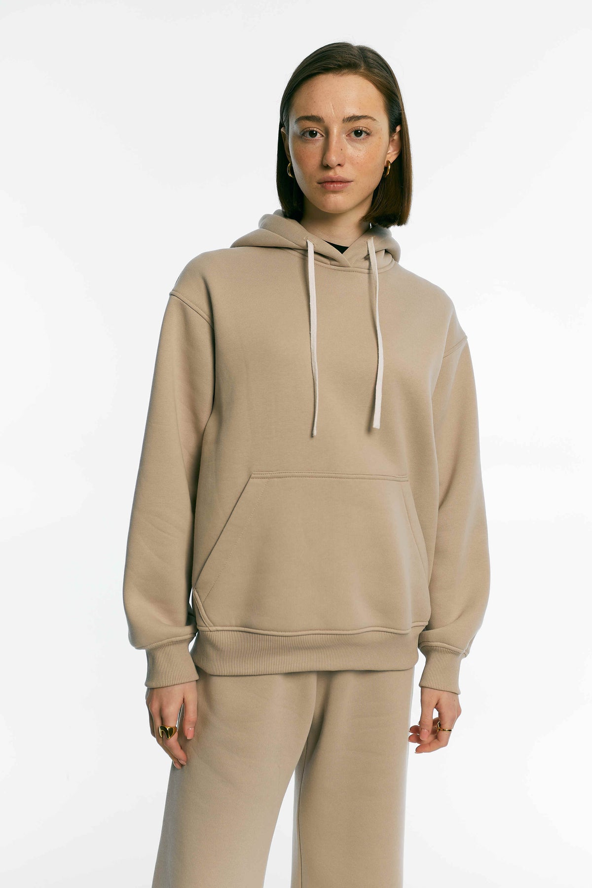 Худі утеплений темний таш