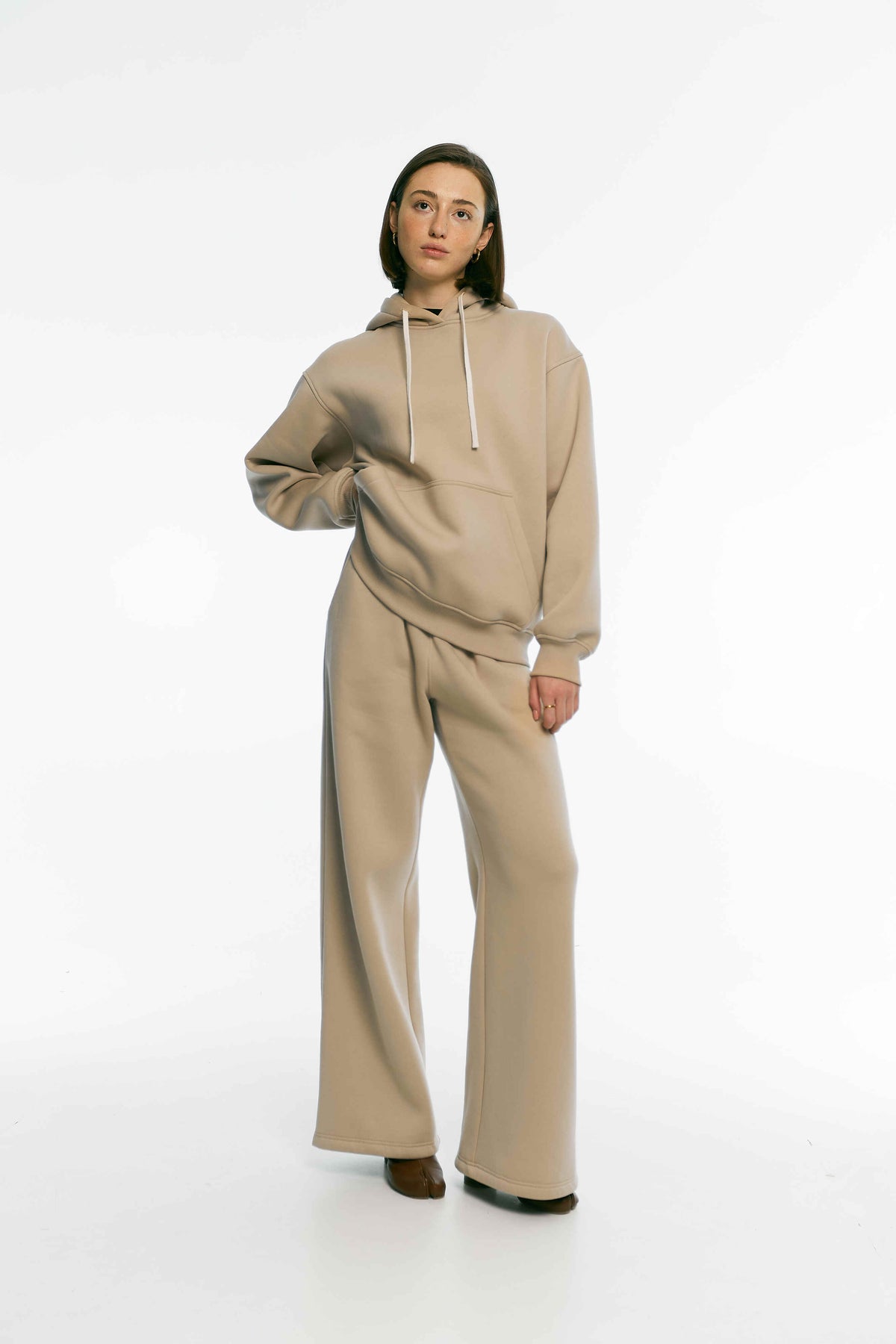 Худі утеплений темний таш