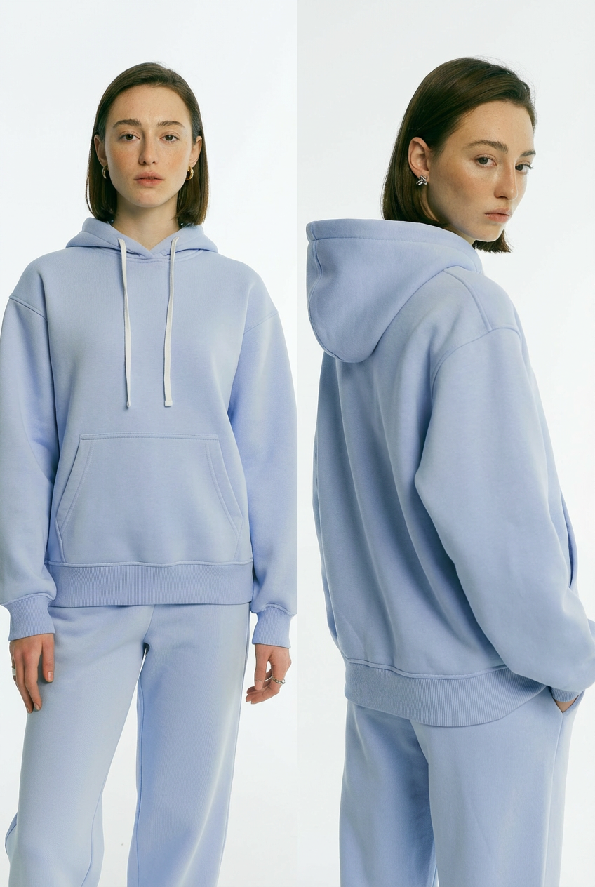 Худі утеплений блакитний