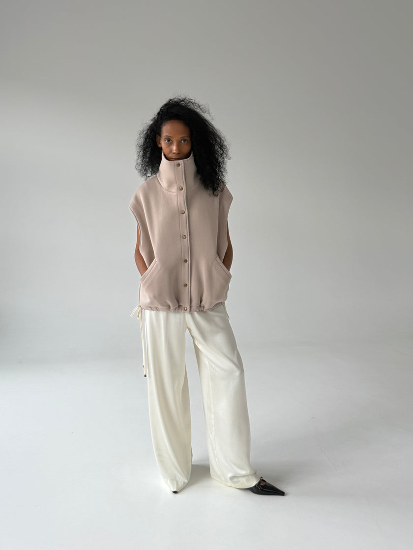 Жилет оверсайз темний таш