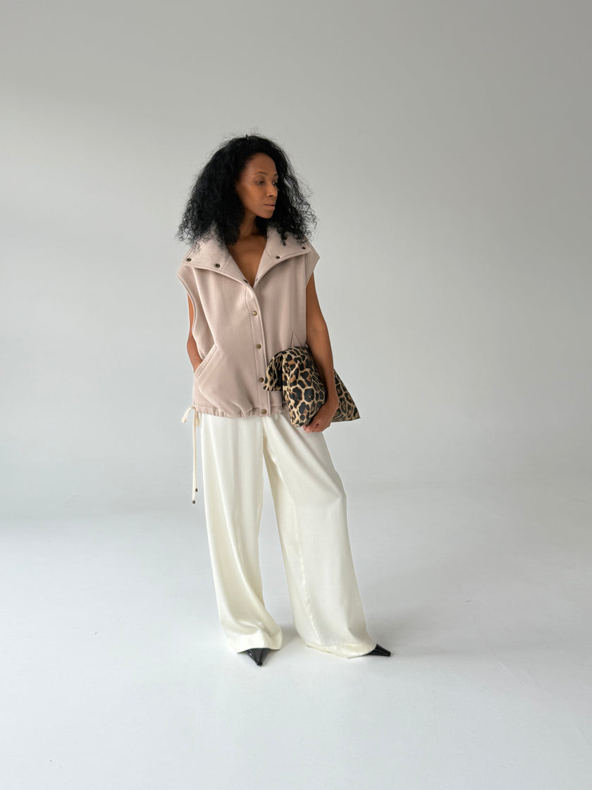 Жилет оверсайз темний таш