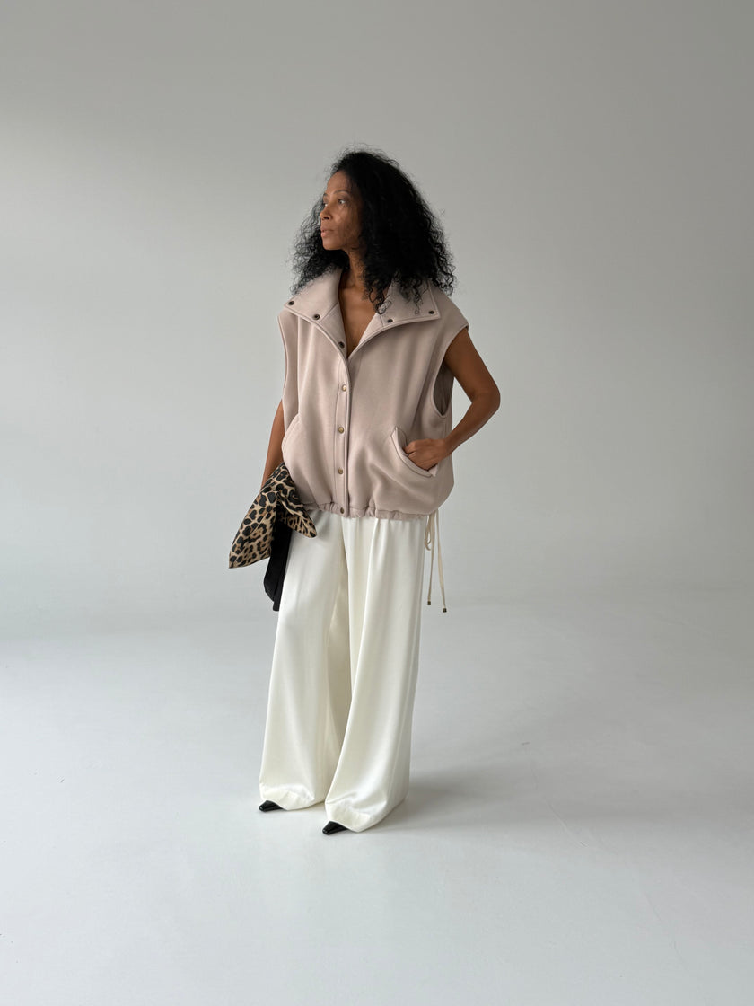 Жилет оверсайз темний таш