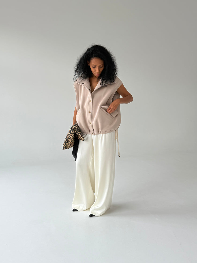 Жилет оверсайз темний таш